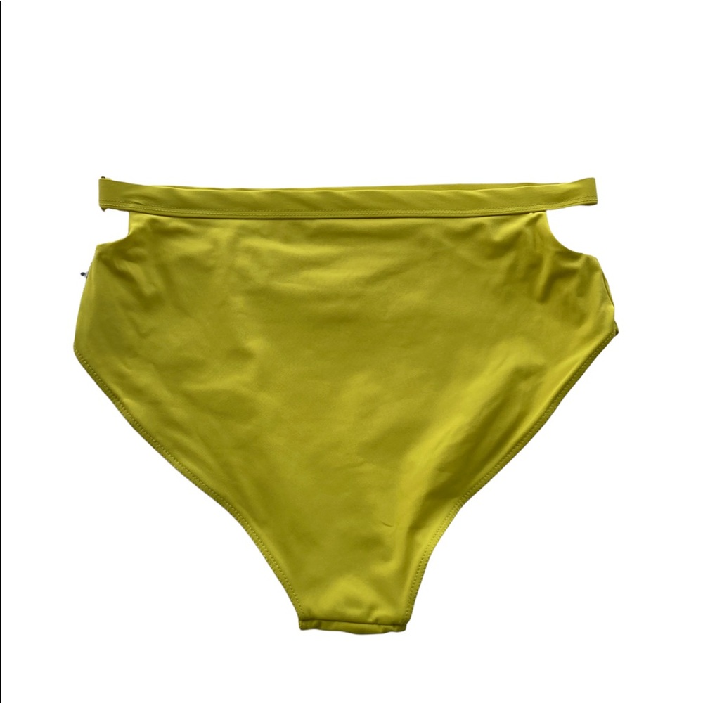 High Rise Bikini Bottom Side Cutouts Lime New York & Company NWT Size Medium - Picture 2 of 2